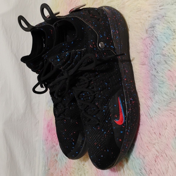 Nike Air Zoom KD11 Black Bright Crimson Blue Confetti Shoes Sz.11.5 (X-105 CRATE